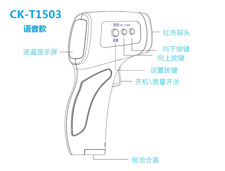 長(zhǎng)坤CK-T1501非接觸式紅外體溫計(jì)圖片8