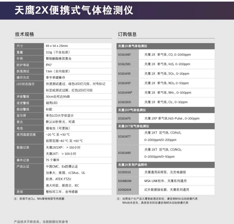 梅思安10161484（進口版）天鷹2XT雙氣體檢測儀圖4
