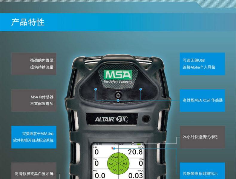 梅思安10176752天鷹5X便攜式多種氣體檢測(cè)儀圖1
