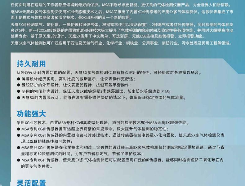 梅思安10176752天鷹5X便攜式多種氣體檢測(cè)儀圖3