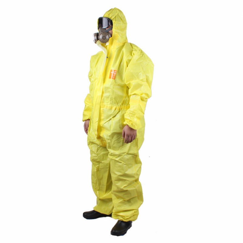微護(hù)佳YE30-W-99-122-02 MC3000黃色雙袖雙褲腿帶腳套連體防化服圖片3