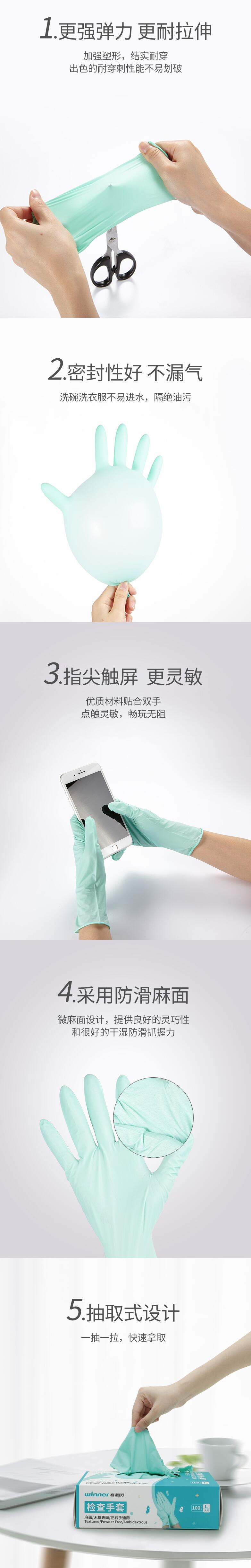穩健604-007719丁腈醫用手套圖片3
