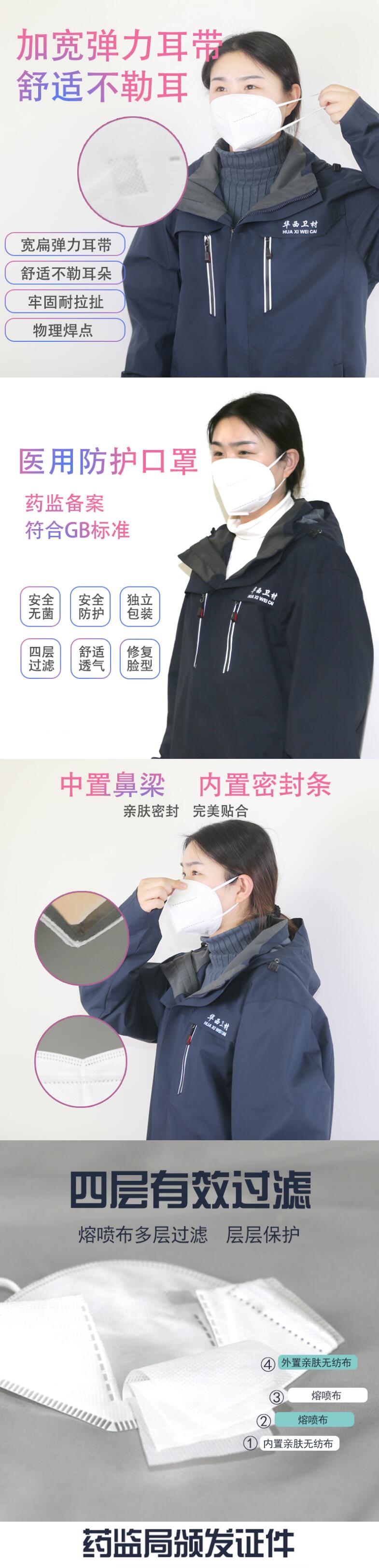 衛(wèi)安立體一次性醫(yī)用防護口罩圖片