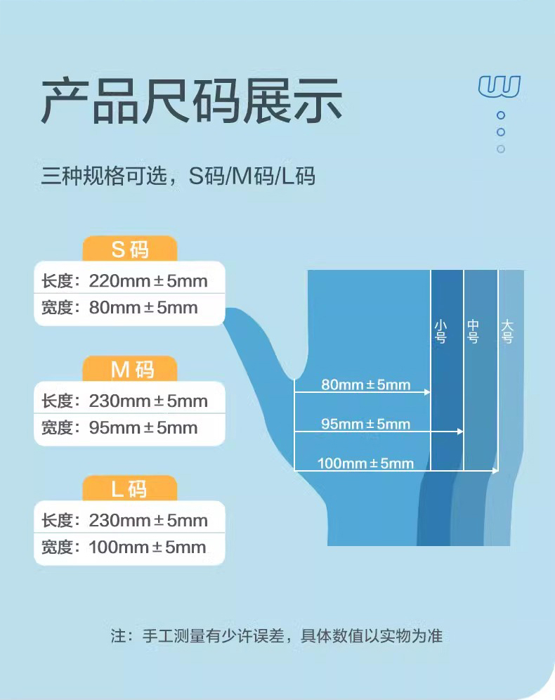 高邦604-010053一次性使用非滅菌醫用橡膠檢查手套大號L碼11