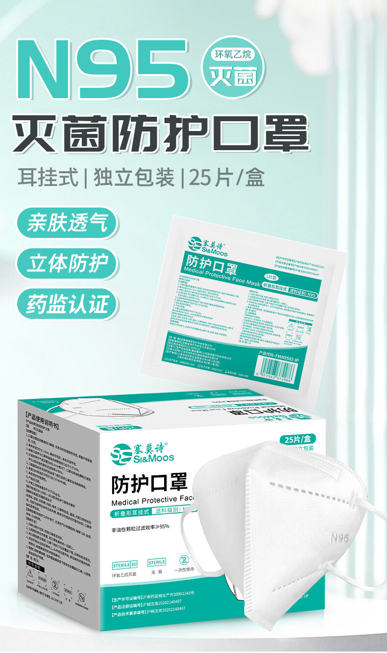塞莫詩FMN9501折疊耳帶式醫(yī)用防護(hù)口罩圖片5