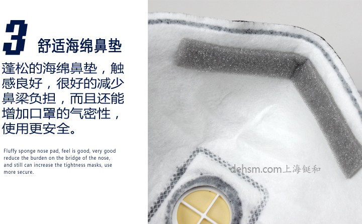 3M9913V口罩內側鼻梁海綿鼻墊，降低口罩壓迫感